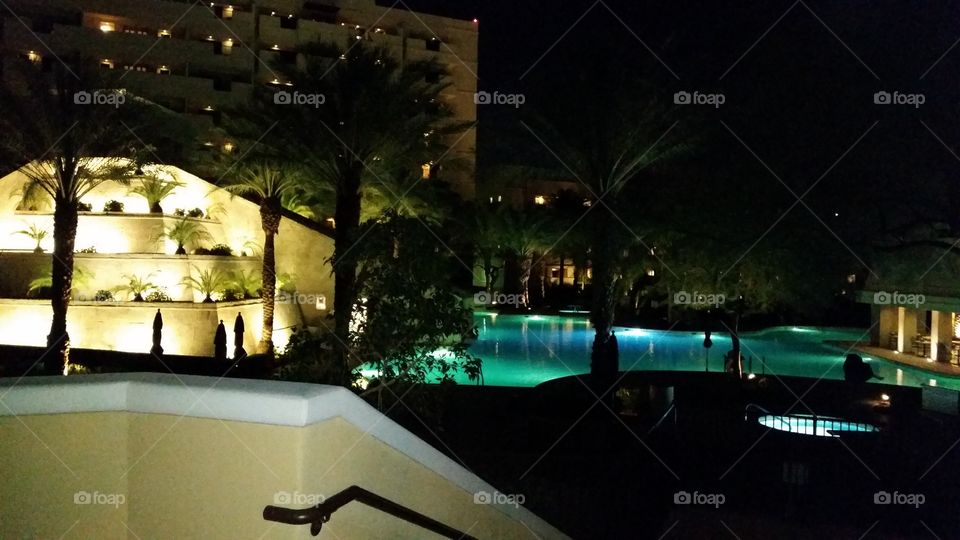 Hotel, Dug Out Pool, Swimming Pool, Travel, Light