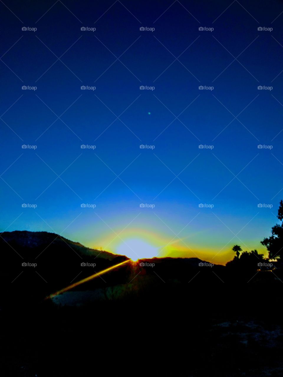 evening sunset in Temecula California