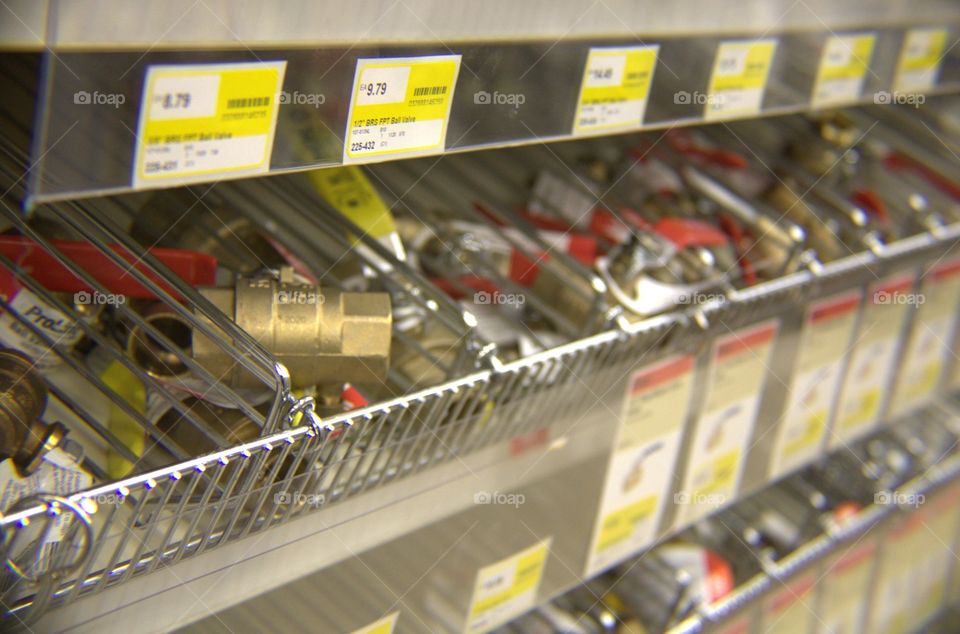 Brass Connection Fitying with Levers in Bins