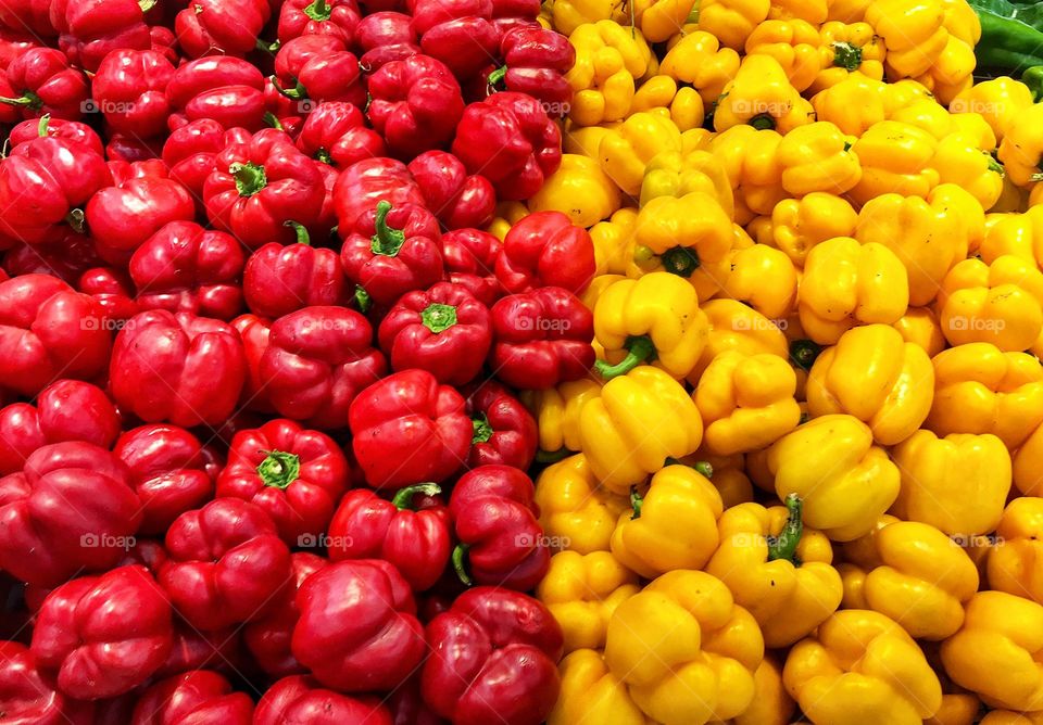 red and yellow bell peppers