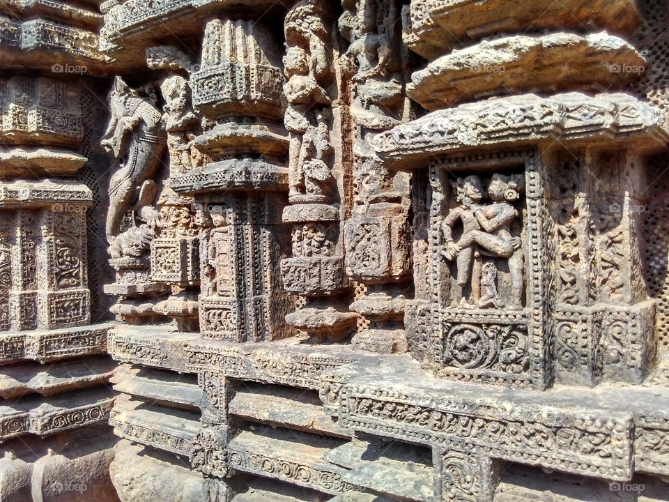 sculptured human life at konark temple @bhubaneswar