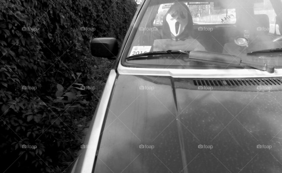 Car, Vehicle, Street, People, Monochrome