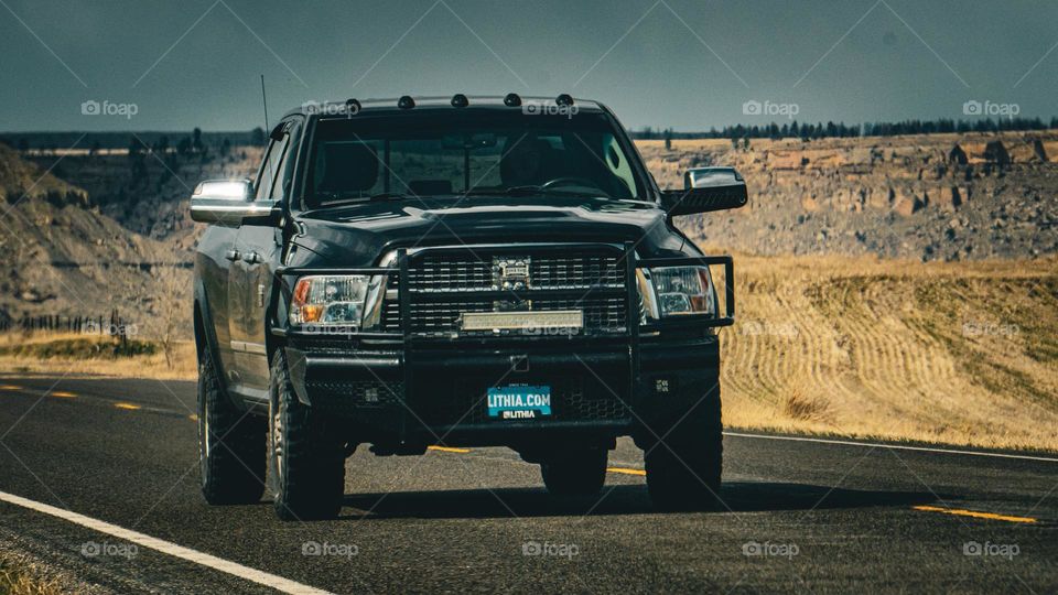 Taking the truck for a test drive.