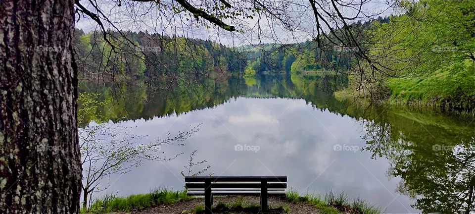 This is the „Eginger See“, the „Eging Lake“ by the town of „Eging“ in the „Bavarian Forest“ or „Bayerischer Wald“. This mountain lake is so still and clear that it renders a perfect mirror image of all that surrounds it.  2024. Hypnotic Productions