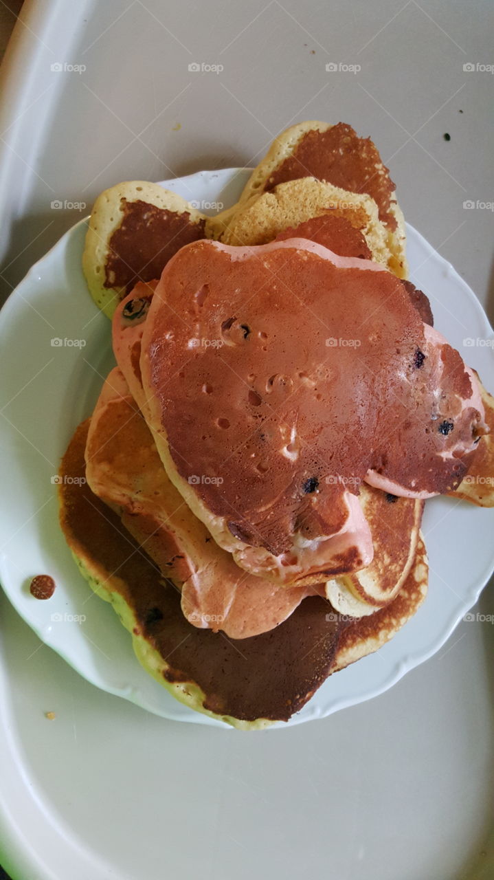 Pink "Heart" Shaped Pancakes
