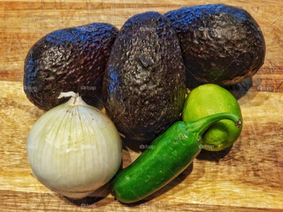 Ingredients For Guacamole
