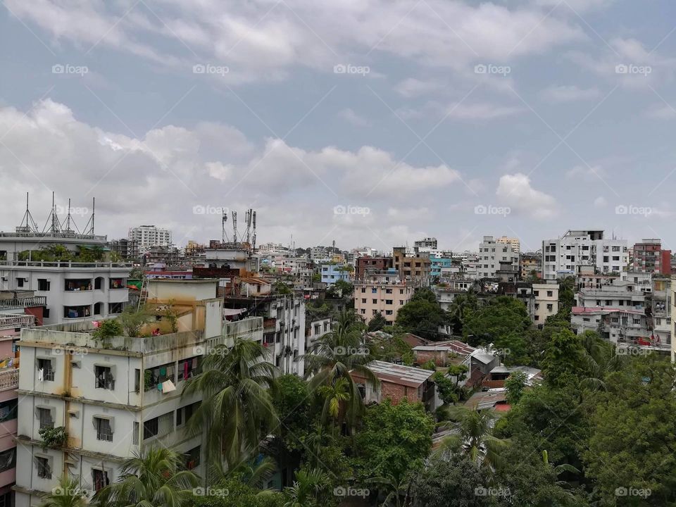 a busy city in bangladesh