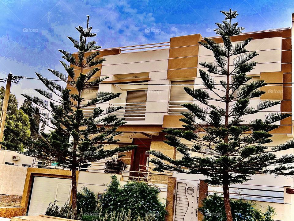 Beautiful house in the most beautiful location. In front of him is a green garden