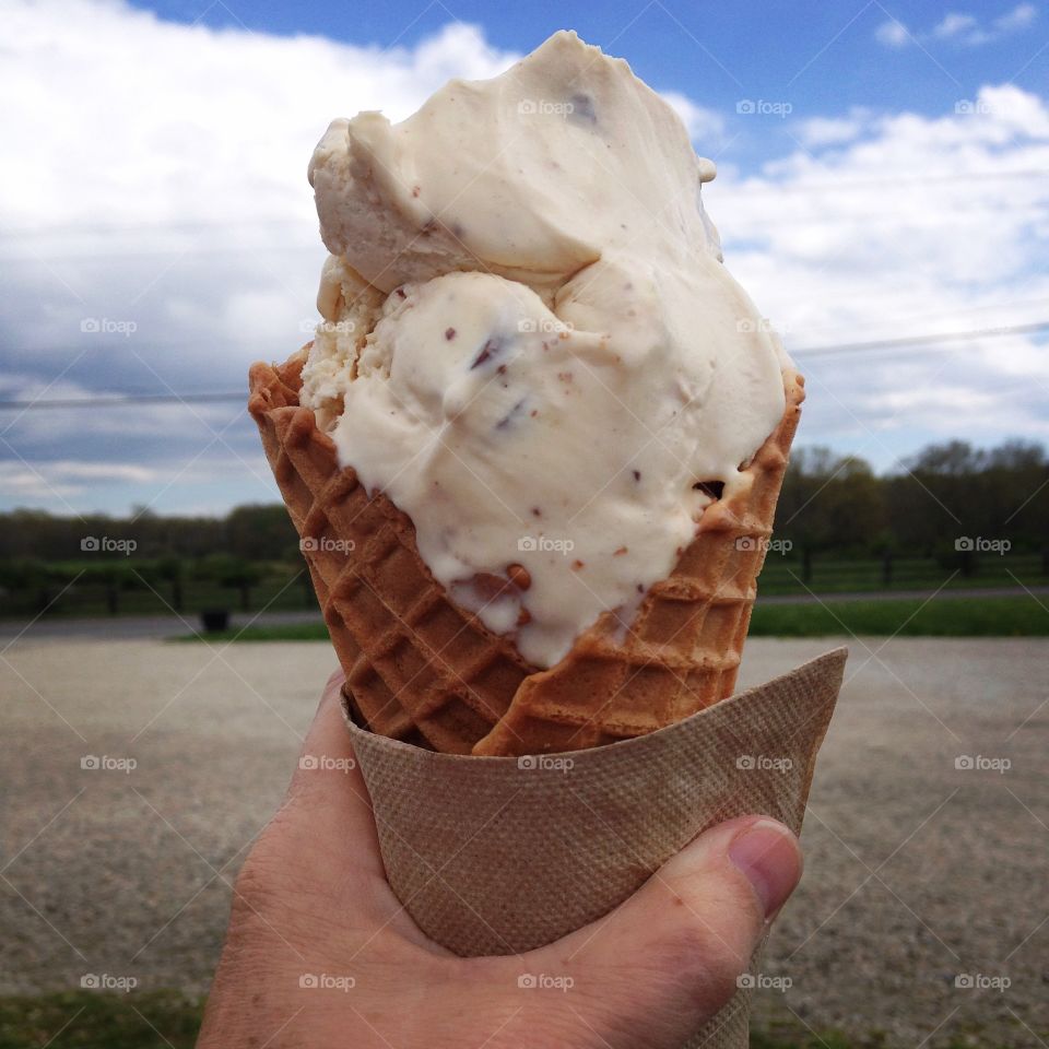 Close-up of ice cream cone