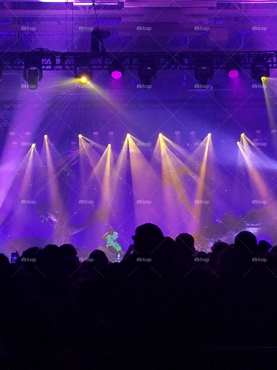 purple lights concert