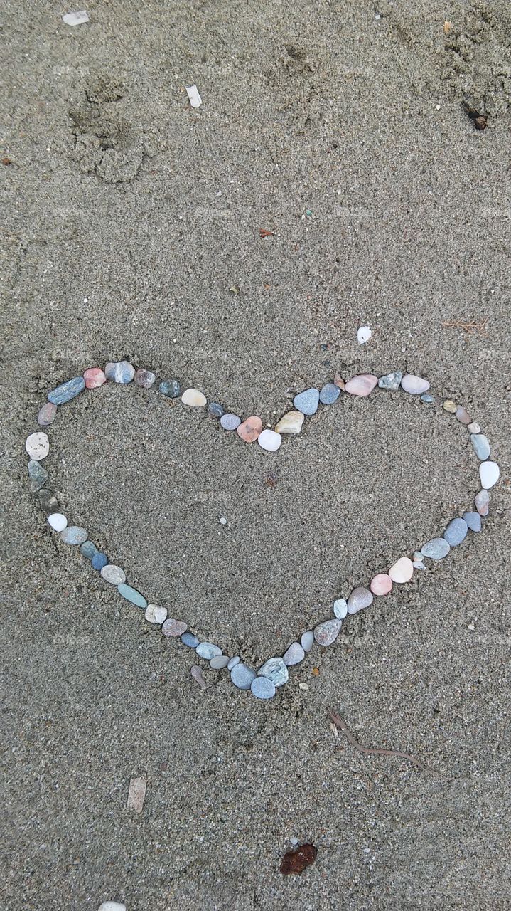 A heart made by stone