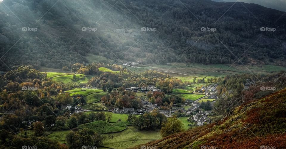 High angle view langdale