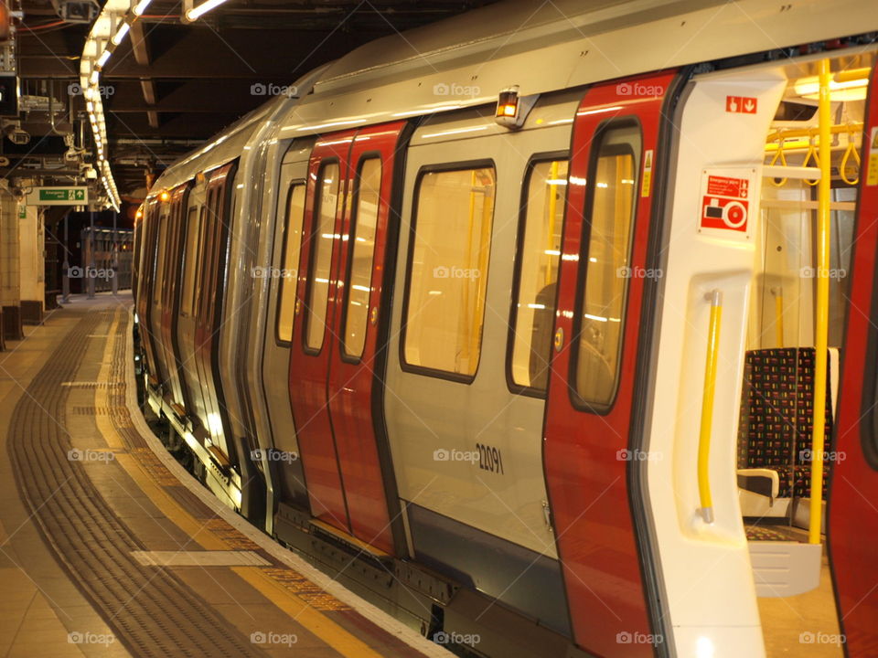 waiting for the subway in London