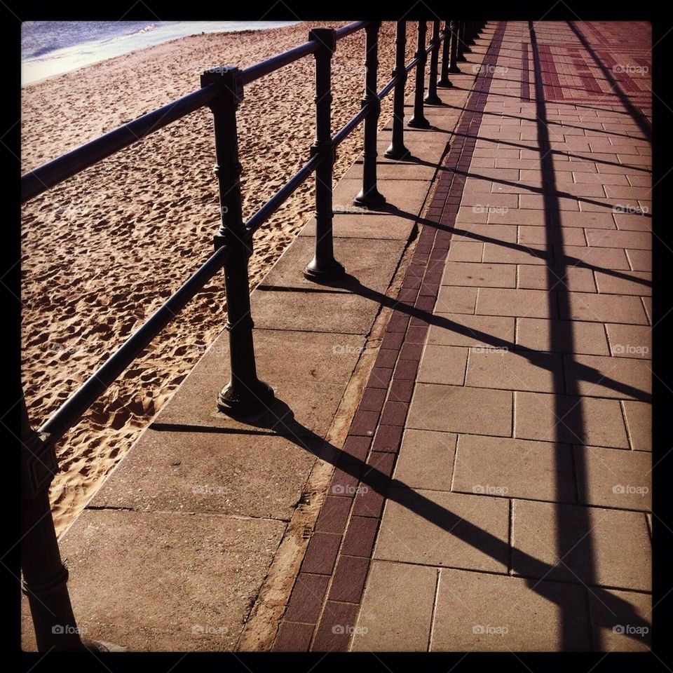 Shadows on the promenade