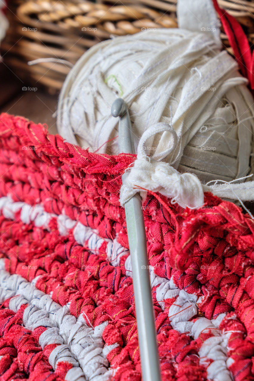 crochet with fabrics