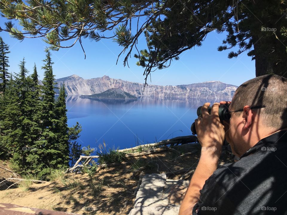 Taking a Photo of Crater Lake