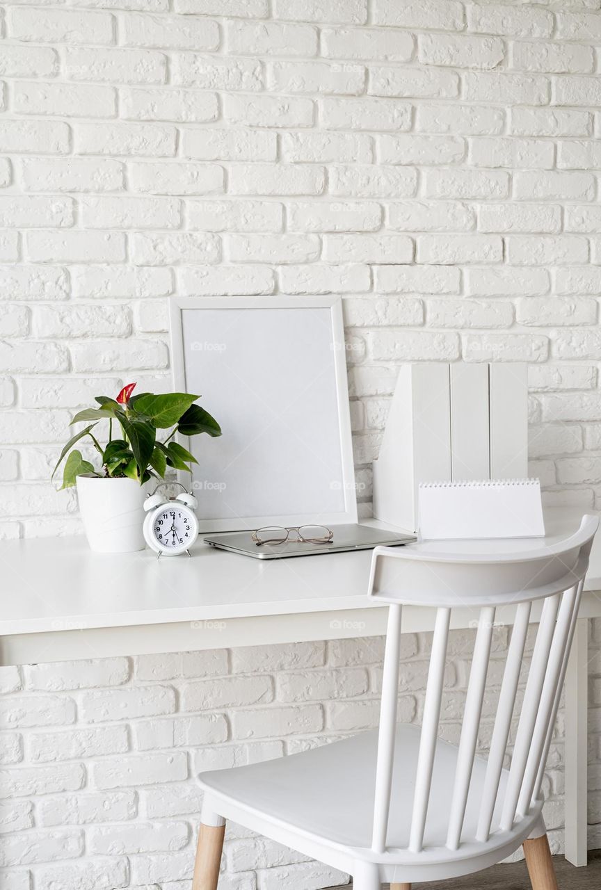 white workspace