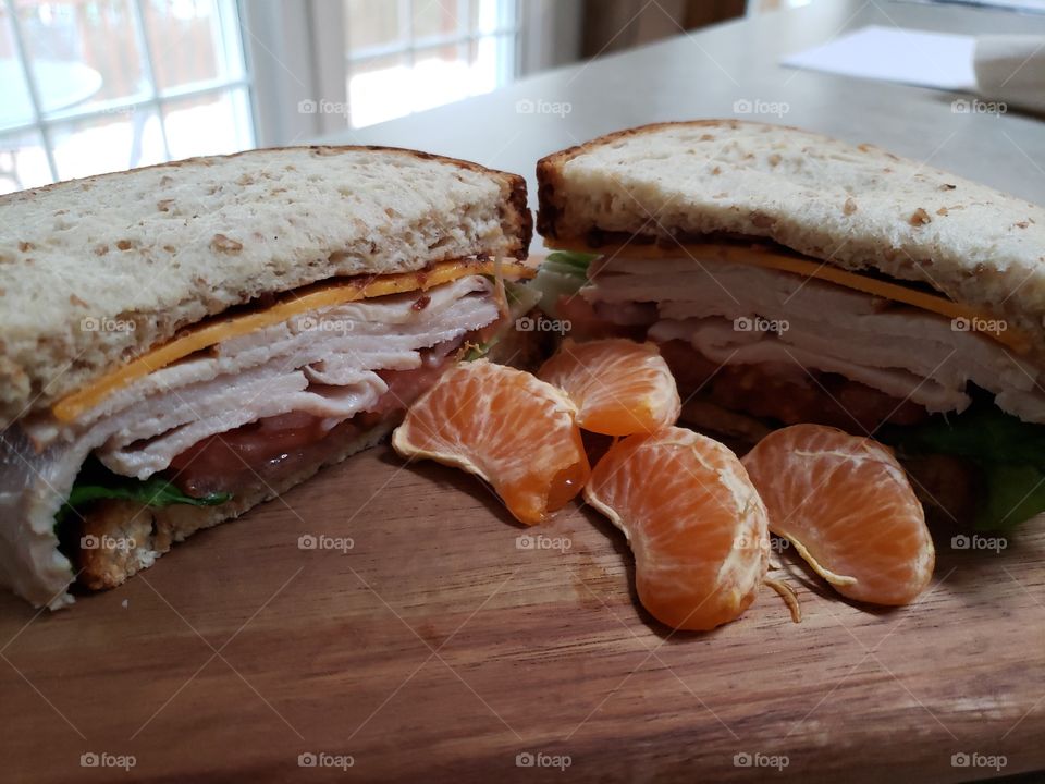 Turkey bacon and ranch sandwiches