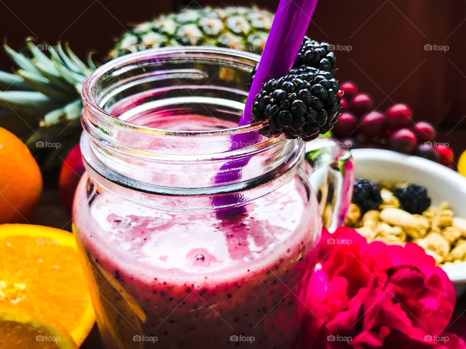 Healthy breakfast smoothie 