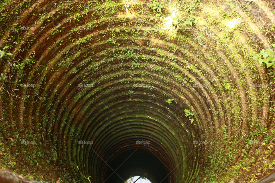 A well with very less water and lot of steps
