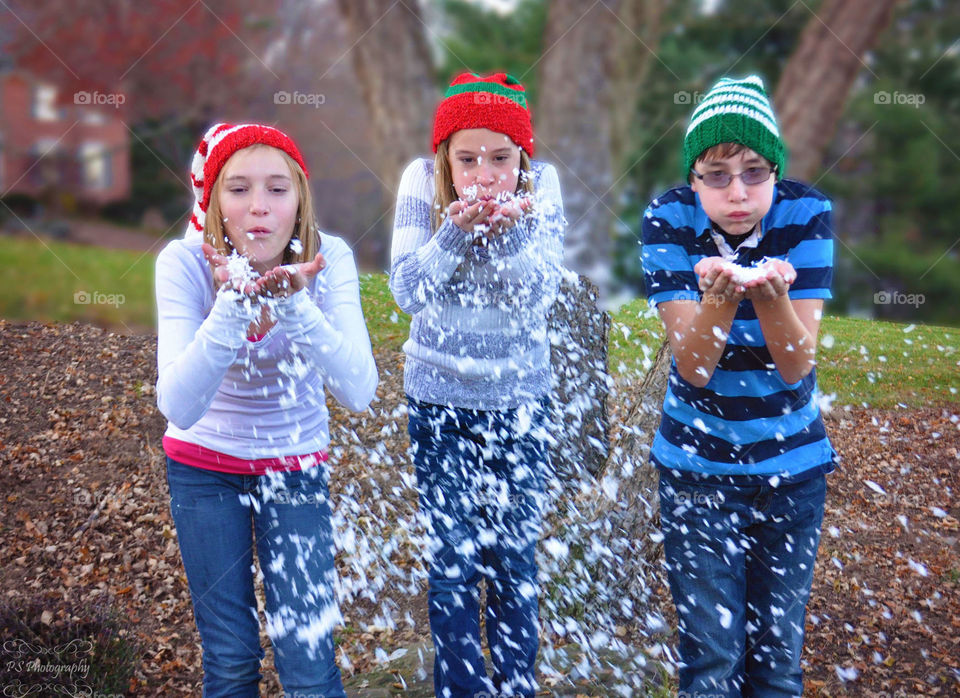 Christmas kids. snowy wishes