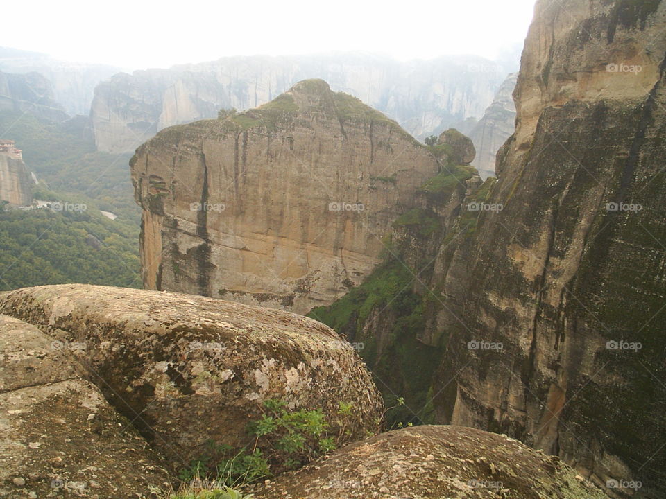 Rocky cliffs and steep slopes