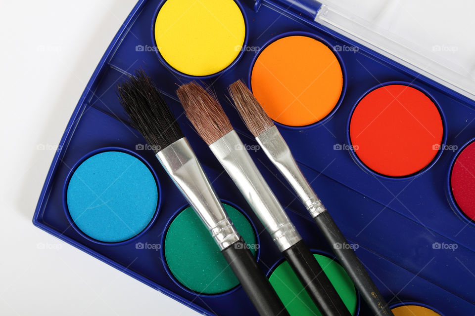 Palette, Brush, Painter, Paintbrush, Set