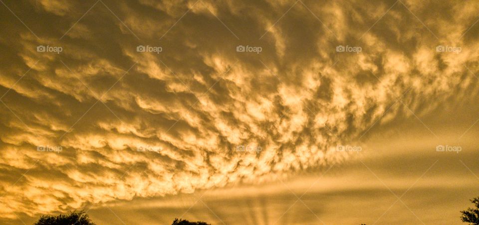 Sky and clouds at sunset following a storm