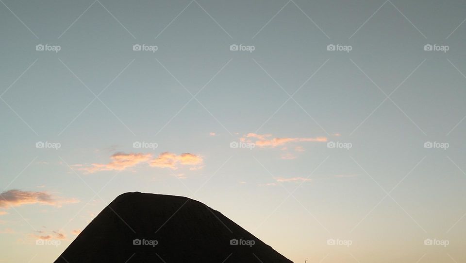 calm sunset in Marrakesh city.