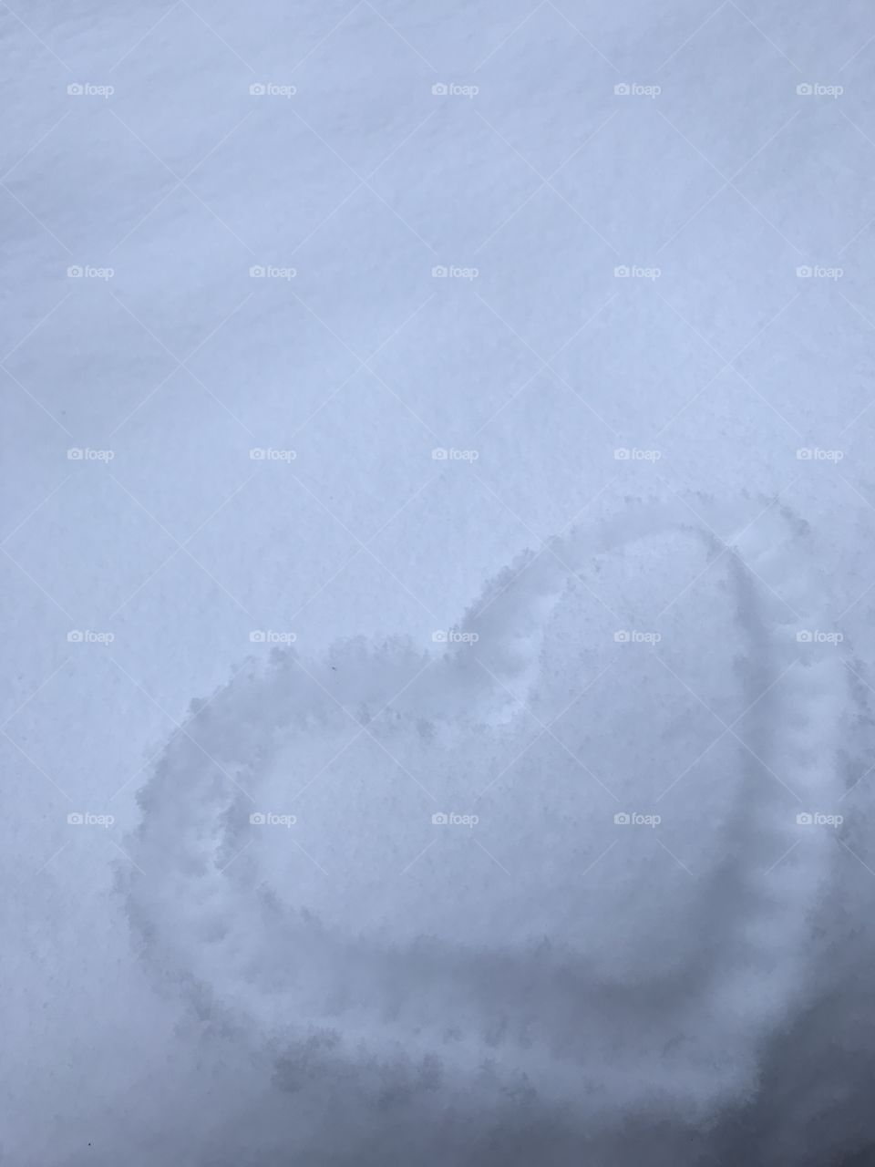 Heart in the snow