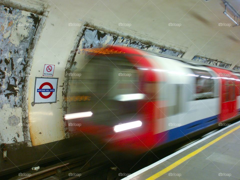 LONDON, ENGLAND THE NOTTING HILL GATE STATION