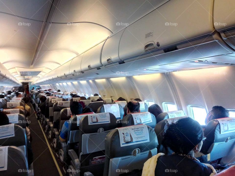 Inside view of aeroplane