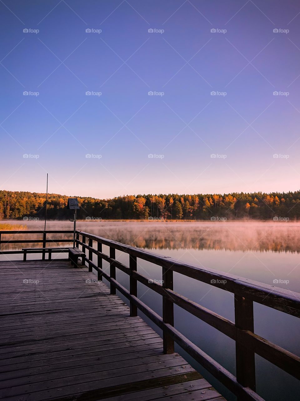 Morning. Wadag Lake in Poland