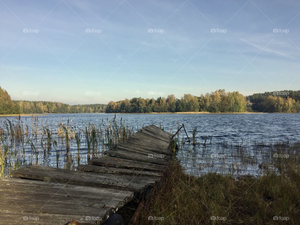 Old pier at the lake