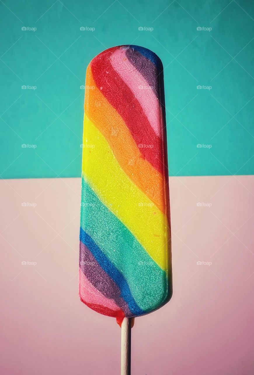 Rainbow colors in sweet