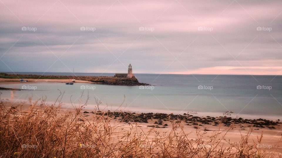Sunset on an old lighthouse