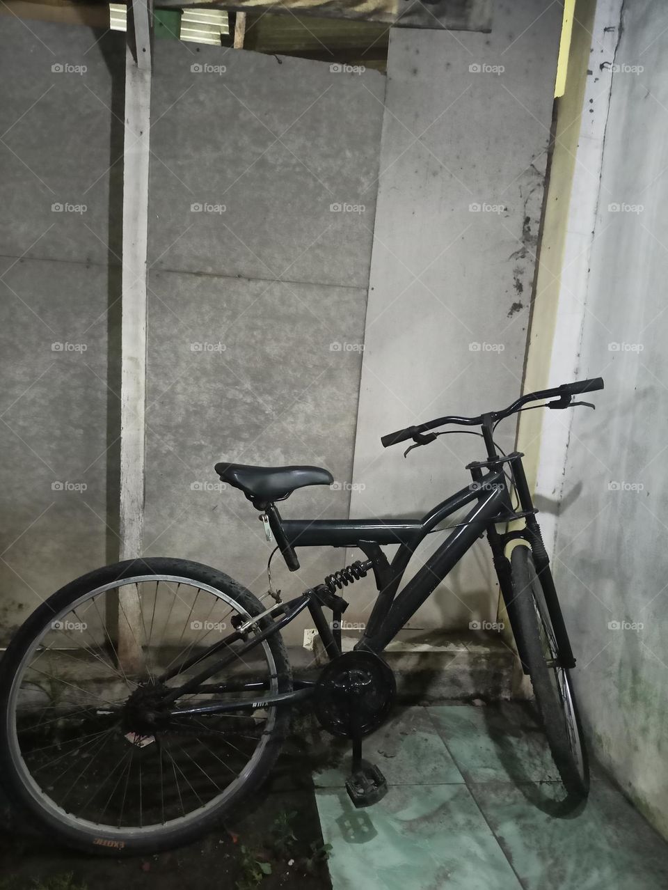 Simple bike in the black color