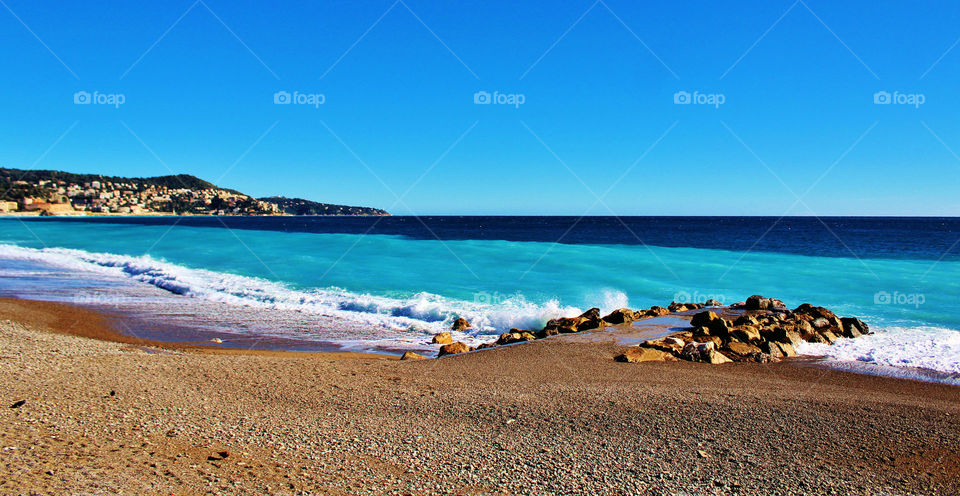 Nice beach, France