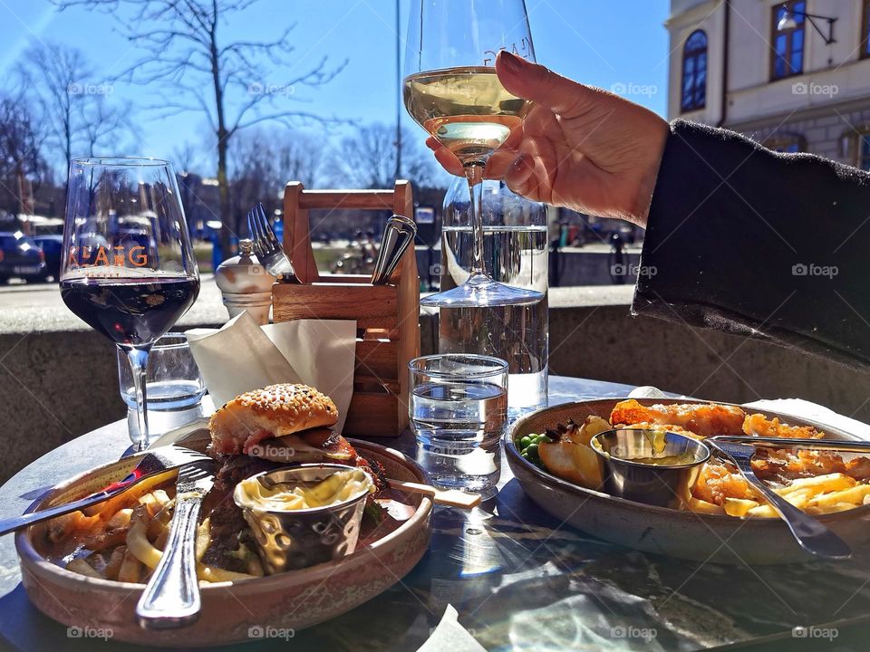 Lunch in the sunshine