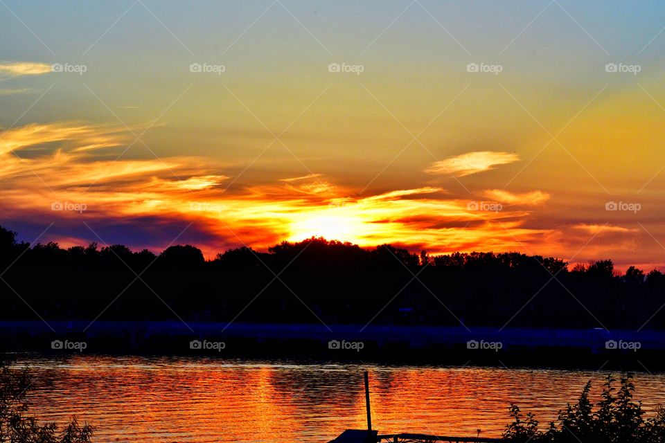 Sunset sky in Indiana 