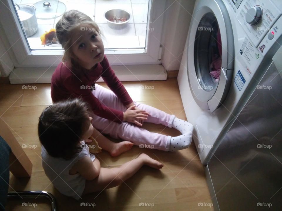 Watching the washing machine