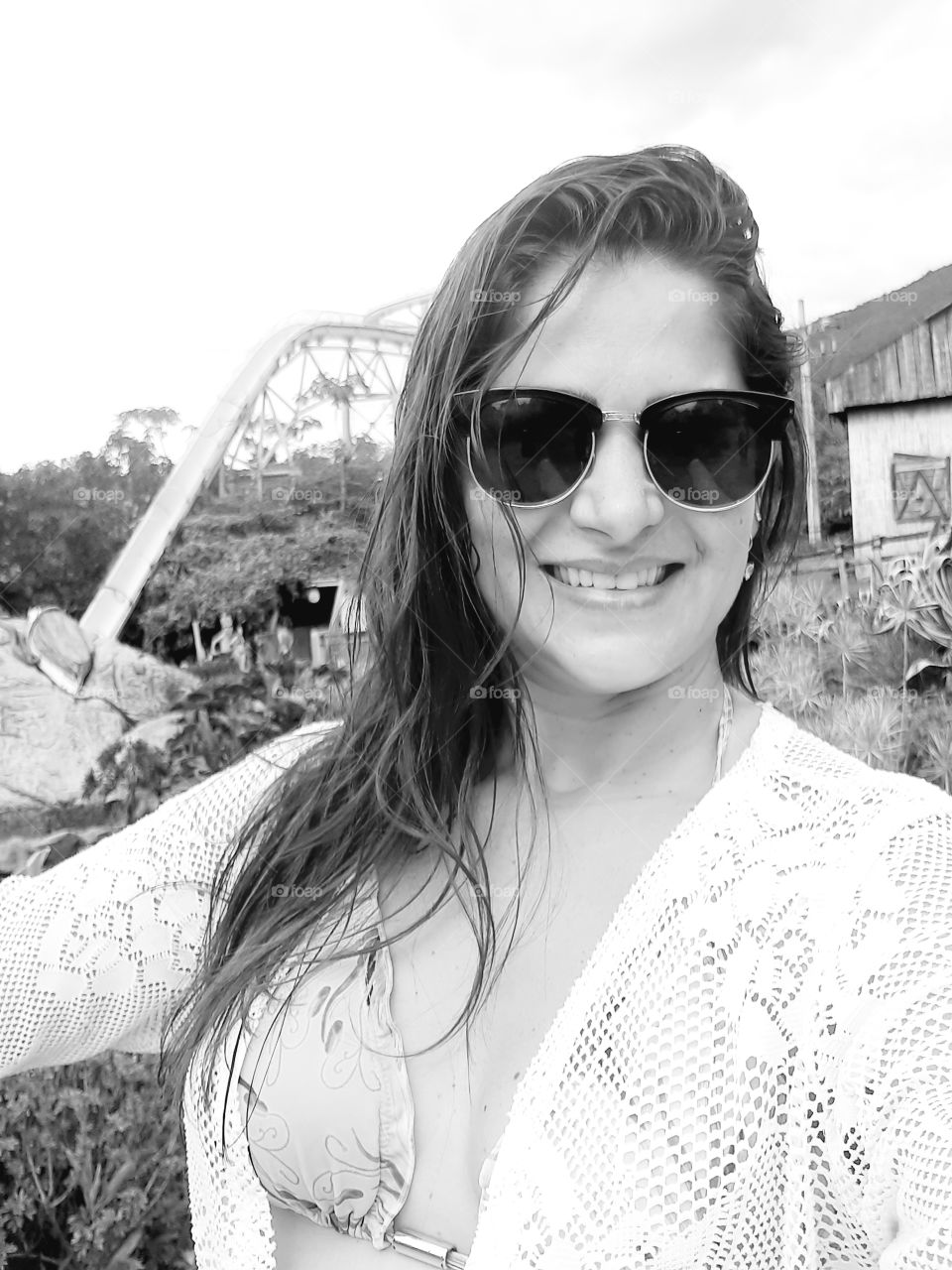 beautiful woman self smiling