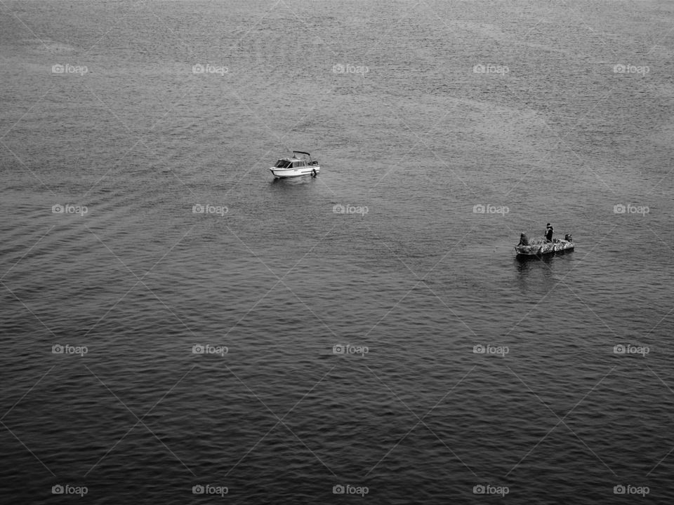 Fishing in the sea