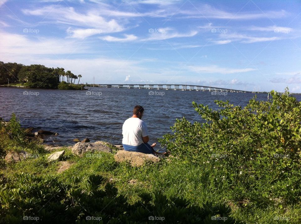 Reflection on the river