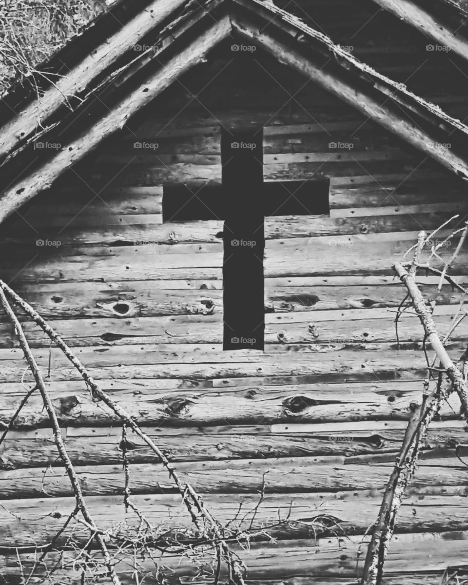 cross religion woods vintage