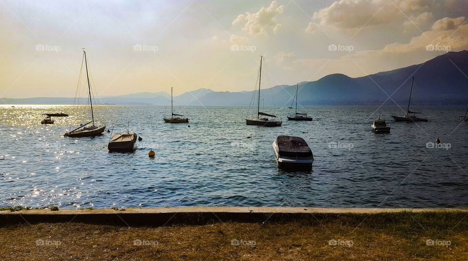 Port in Tori del Benaco in Italy