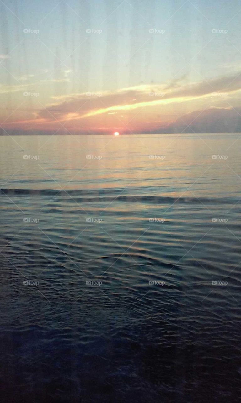 calm waters and sunset