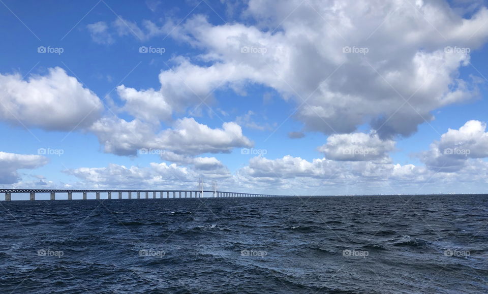 Bridge and ocean. Öresundsbron 