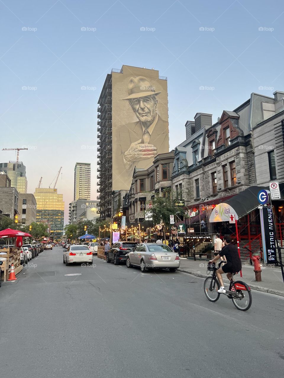 Bicycles on the city streets 