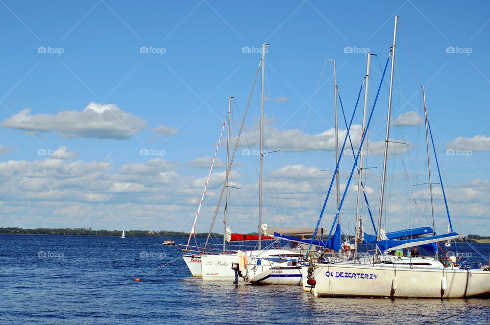 Yachts in the marina.